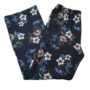 Cubus Wide Leg Flowy Floral Elastic Waist Lounge Comfy Pants Size 36